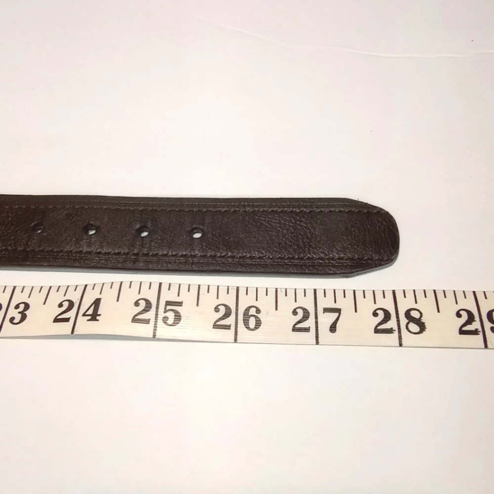 Reversible Black/Brown Vegan Leather Silver Buckle Ton Men's Belt Small 22